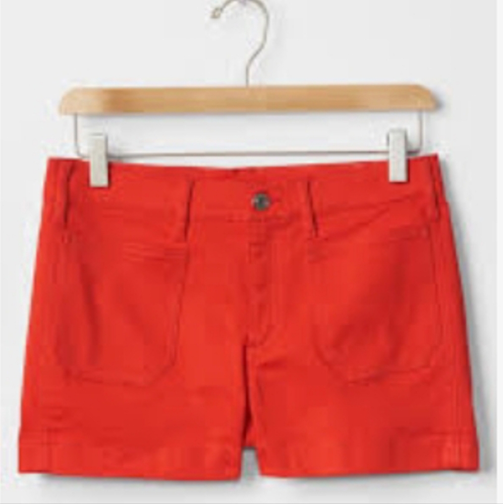 GAP 1969 patch pocket red summer shorts size 27R